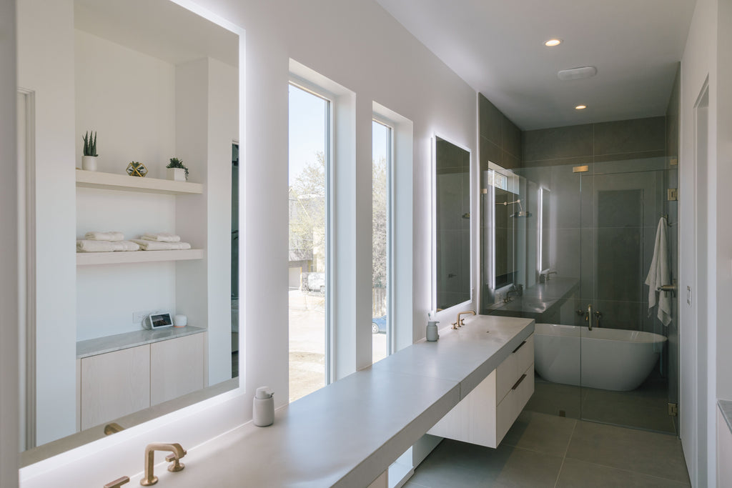 Linea Rectangle LED Bathroom Vanity Mirror for bathroom vanity | Halvern