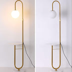Marble Side Table Floor Lamp