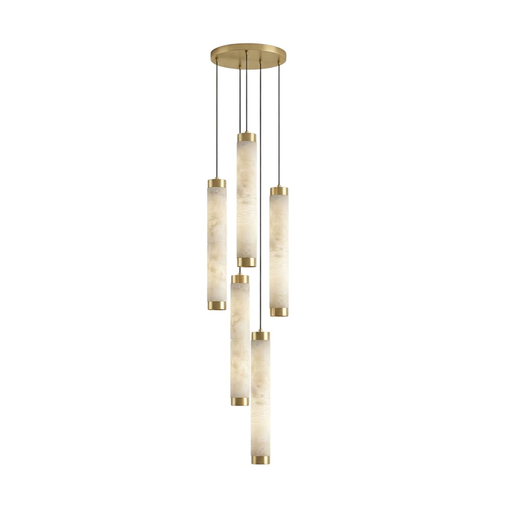 Aria Alabaster Pendant Lamp — Cylinder Spanish Alabaster Hanging Light