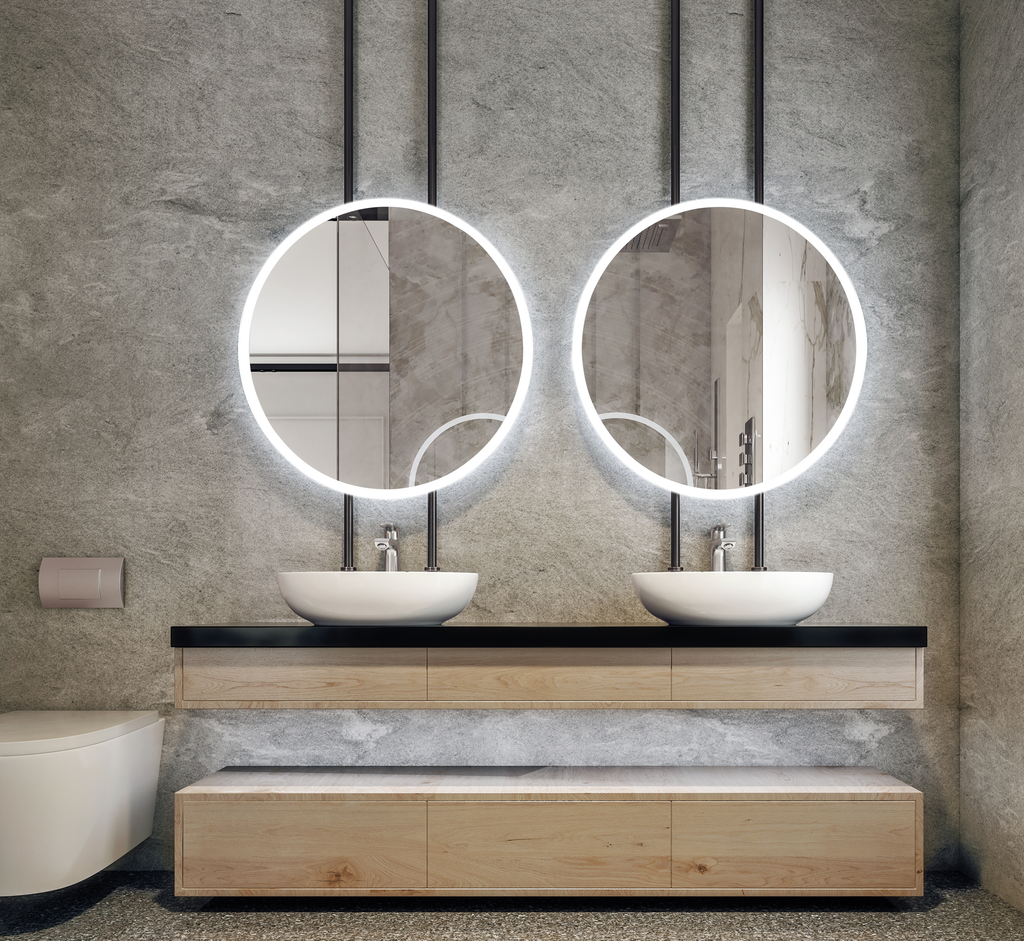 Luna Round LED Bathroom Vanity Mirror for bathroom vanity | Halvern