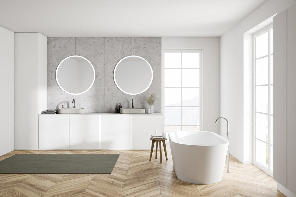 Luna Round LED Bathroom Vanity Mirror for bathroom vanity | Halvern