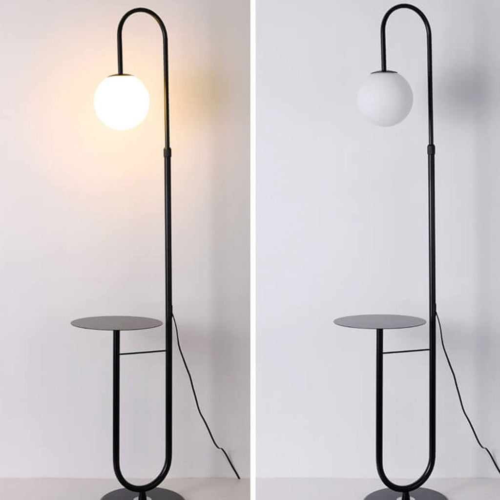 Marble Side Table Floor Lamp