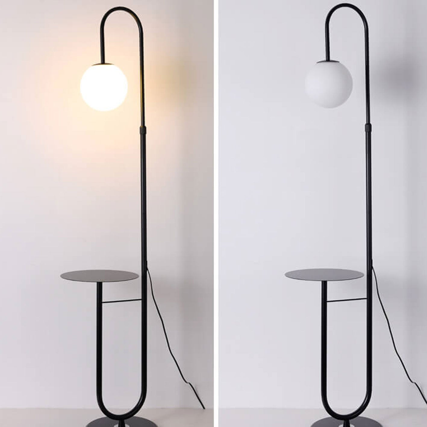 Marble Side Table Floor Lamp