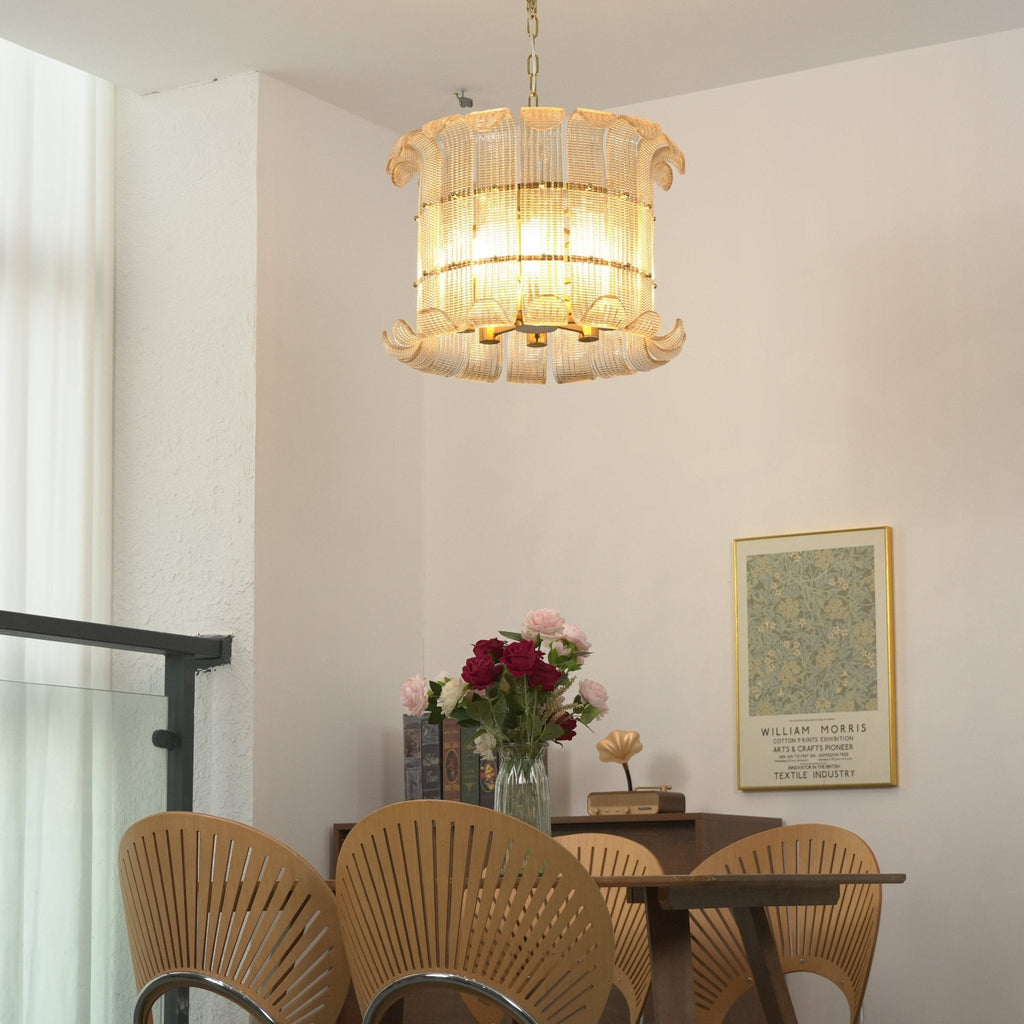 Brasher Chandelier — Champagne Glass Statement Ceiling Light for Dining Room