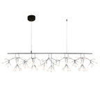Black Firefly LED Chandelier — Branch Starburst Ceiling Light for Dining Room