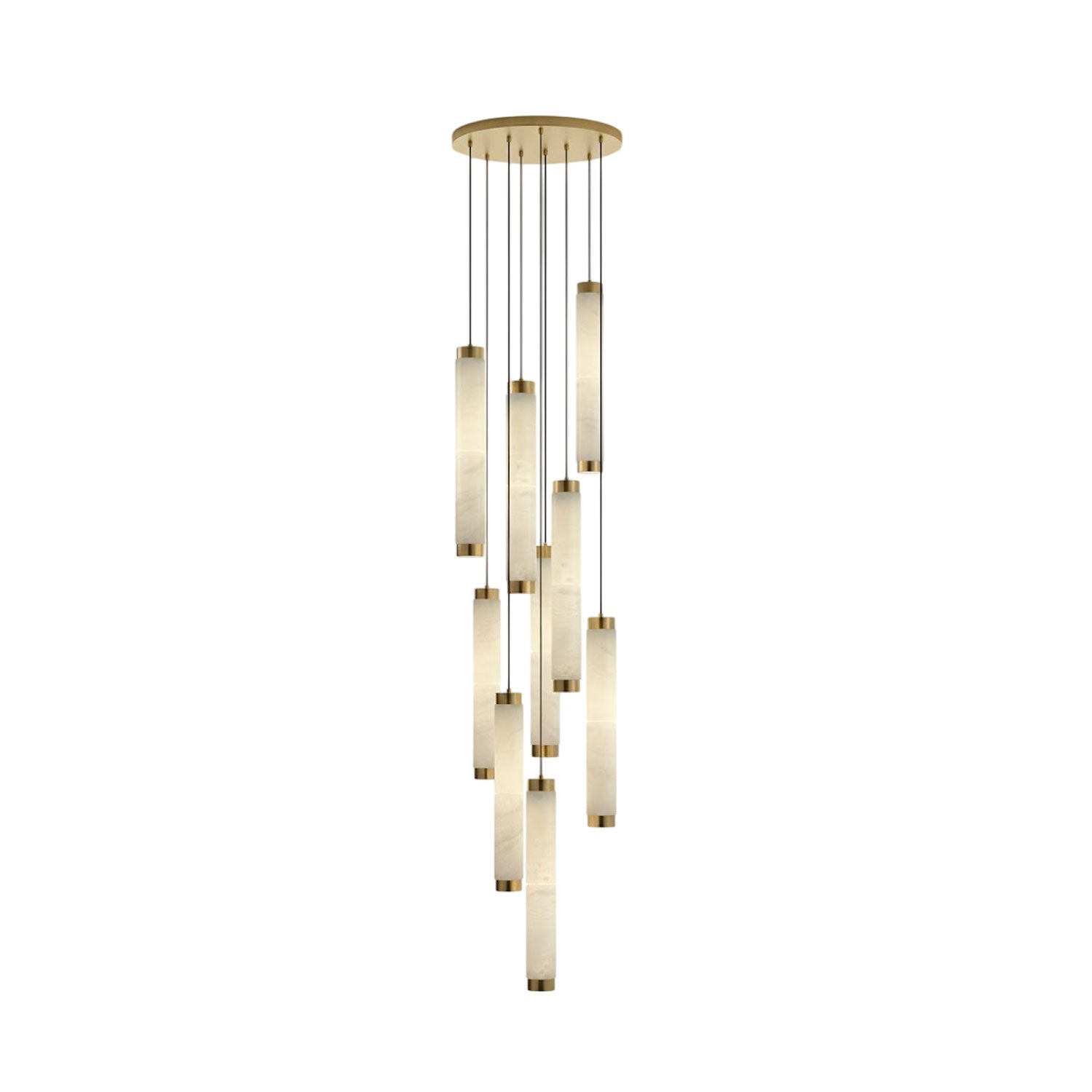 Aria Alabaster Pendant Lamp — Cylinder Spanish Alabaster Hanging Light