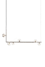 Air 73 Glass Sphere Pendant — Linear Glass Hanging Light for Kitchen Island