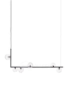 Air 73 Glass Sphere Pendant — Linear Glass Hanging Light for Kitchen Island