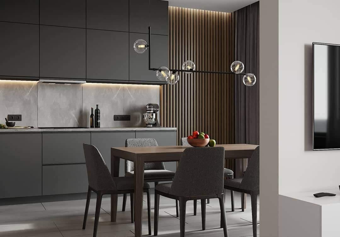 Air 73 Glass Sphere Pendant — Linear Glass Hanging Light for Kitchen Island