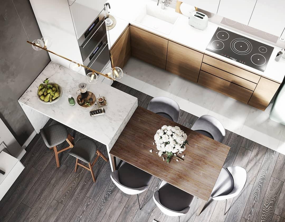 Air 73 Glass Sphere Pendant — Linear Glass Hanging Light for Kitchen Island
