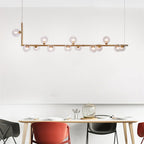 Air 73 Glass Sphere Pendant — Linear Glass Hanging Light for Kitchen Island