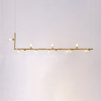 Air 73 Glass Sphere Pendant — Linear Glass Hanging Light for Kitchen Island