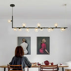 Air 73 Glass Sphere Pendant — Linear Glass Hanging Light for Kitchen Island