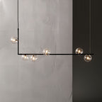 Air 73 Glass Sphere Pendant — Linear Glass Hanging Light for Kitchen Island