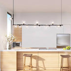 Air 73 Glass Sphere Pendant — Linear Glass Hanging Light for Kitchen Island