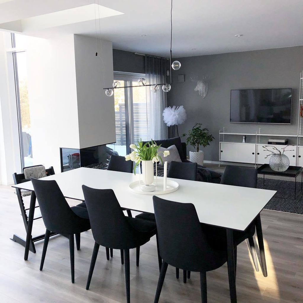 Air 73 Glass Sphere Pendant — Linear Glass Hanging Light for Kitchen Island