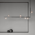 Air 73 Glass Sphere Pendant — Linear Glass Hanging Light for Kitchen Island