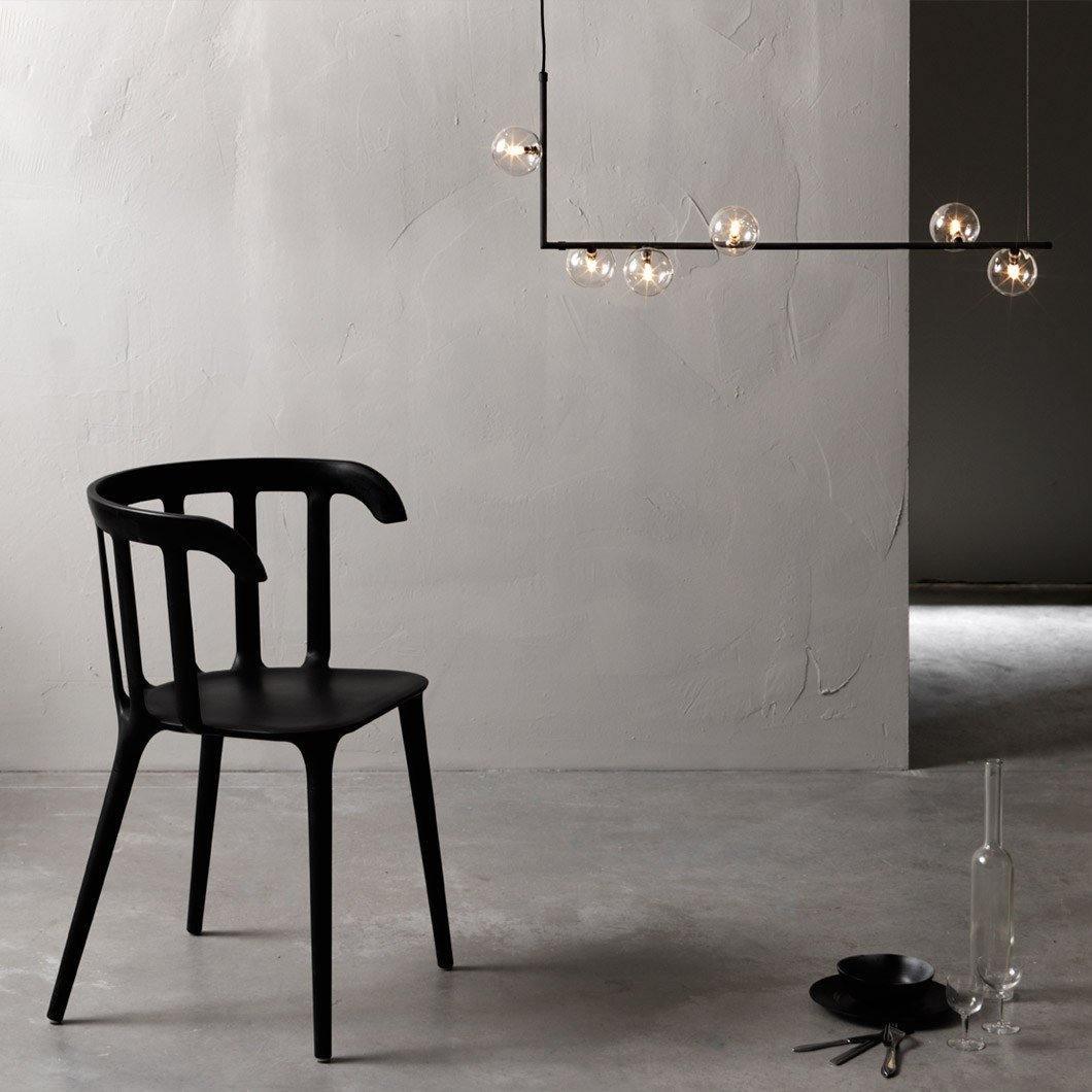 Air 73 Glass Sphere Pendant — Linear Glass Hanging Light for Kitchen Island