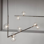 Air 73 Glass Sphere Pendant — Linear Glass Hanging Light for Kitchen Island