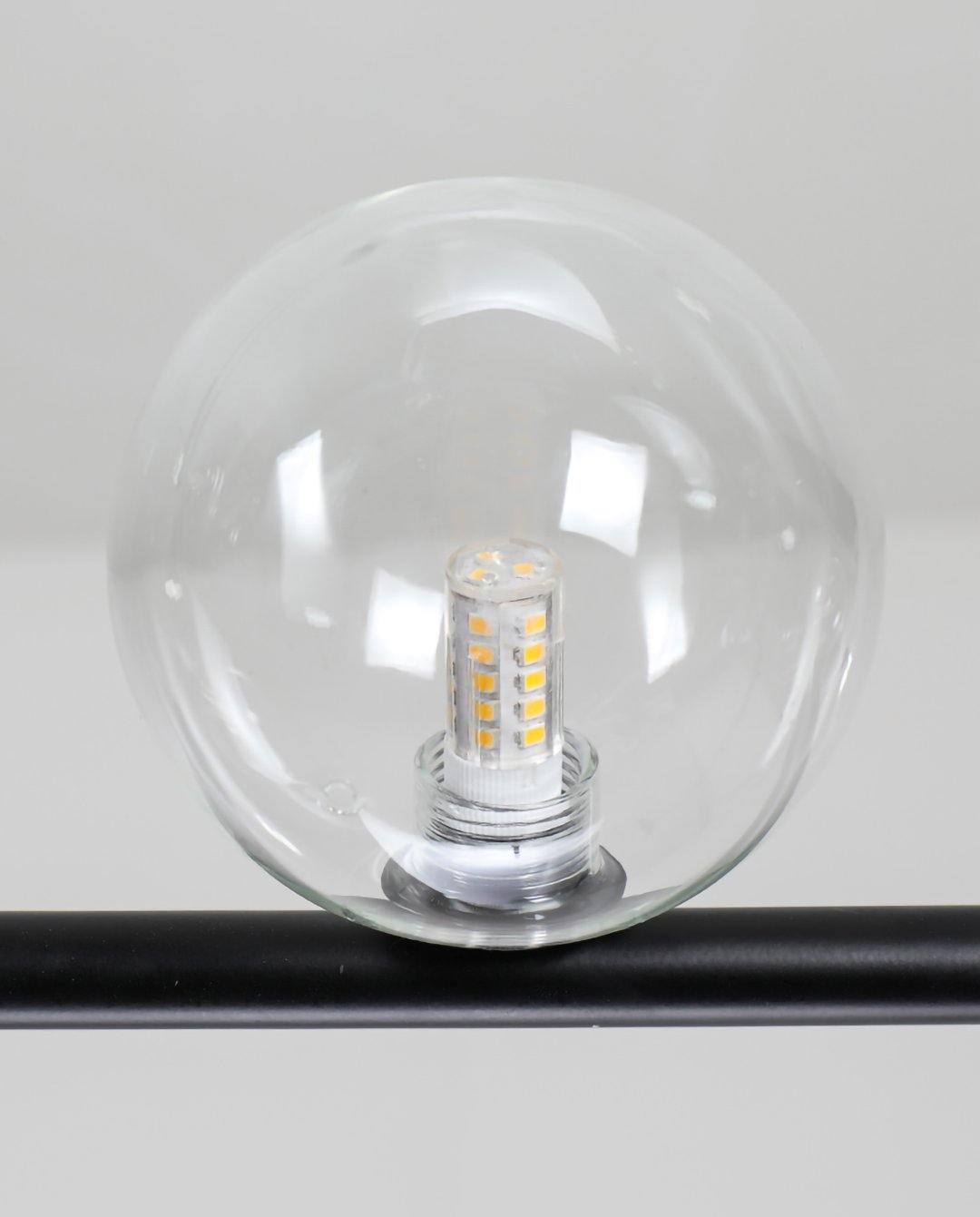Air 73 Glass Sphere Pendant — Linear Glass Hanging Light for Kitchen Island