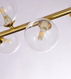 Air 73 Glass Sphere Pendant — Linear Glass Hanging Light for Kitchen Island