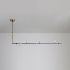 Air 73 Glass Sphere Pendant — Linear Glass Hanging Light for Kitchen Island