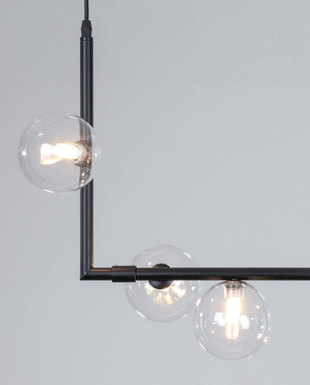 Air 73 Glass Sphere Pendant — Linear Glass Hanging Light for Kitchen Island