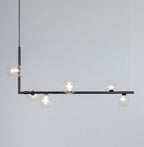 Air 73 Glass Sphere Pendant — Linear Glass Hanging Light for Kitchen Island