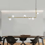 Air 73 Glass Sphere Pendant — Linear Glass Hanging Light for Kitchen Island