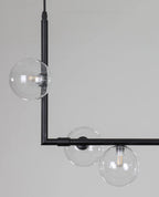 Air 73 Glass Sphere Pendant — Linear Glass Hanging Light for Kitchen Island
