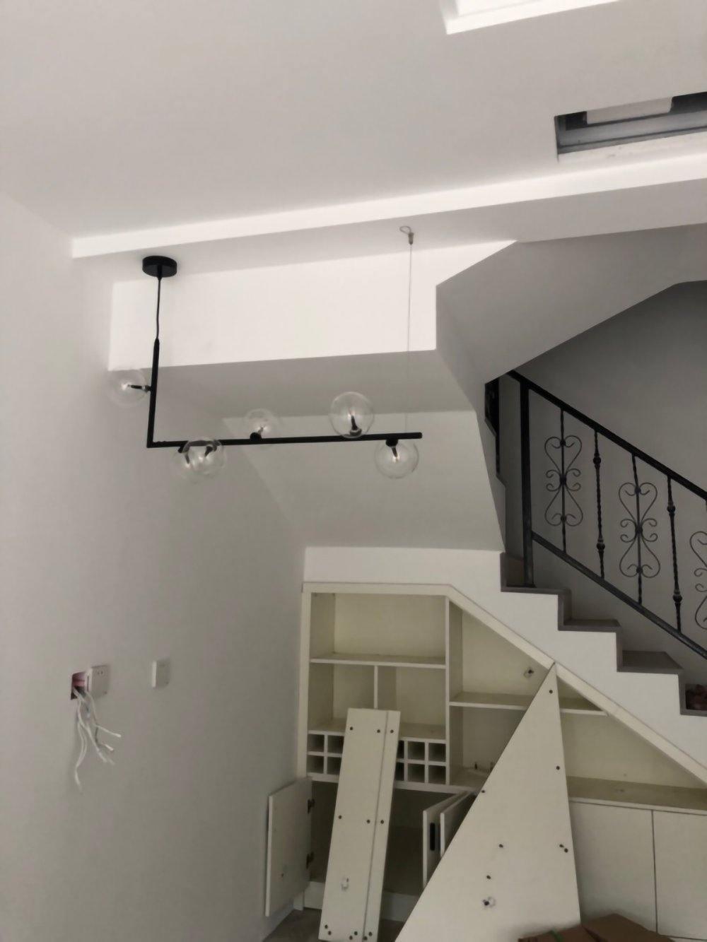 Air 73 Glass Sphere Pendant — Linear Glass Hanging Light for Kitchen Island