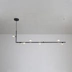 Air 73 Glass Sphere Pendant — Linear Glass Hanging Light for Kitchen Island