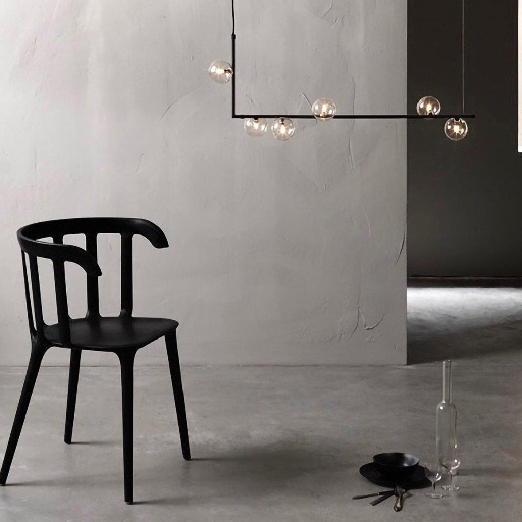 Air 73 Glass Sphere Pendant — Linear Glass Hanging Light for Kitchen Island