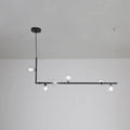 Air 73 Glass Sphere Pendant — Linear Glass Hanging Light for Kitchen Island