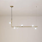 Air 73 Glass Sphere Pendant — Linear Glass Hanging Light for Kitchen Island