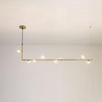 Air 73 Glass Sphere Pendant — Linear Glass Hanging Light for Kitchen Island