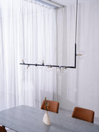 Air 73 Glass Sphere Pendant — Linear Glass Hanging Light for Kitchen Island