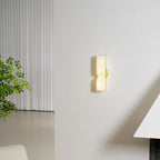 Alabaster Essence Wall Sconce — Carved Stone Wall Light for Bedroom & Hallway