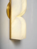 Alabaster Essence Wall Sconce — Carved Stone Wall Light for Bedroom & Hallway