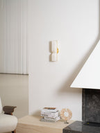 Alabaster Essence Wall Sconce — Carved Stone Wall Light for Bedroom & Hallway