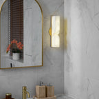 Alabaster Essence Wall Sconce — Carved Stone Wall Light for Bedroom & Hallway