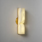 Alabaster Essence Wall Sconce — Carved Stone Wall Light for Bedroom & Hallway