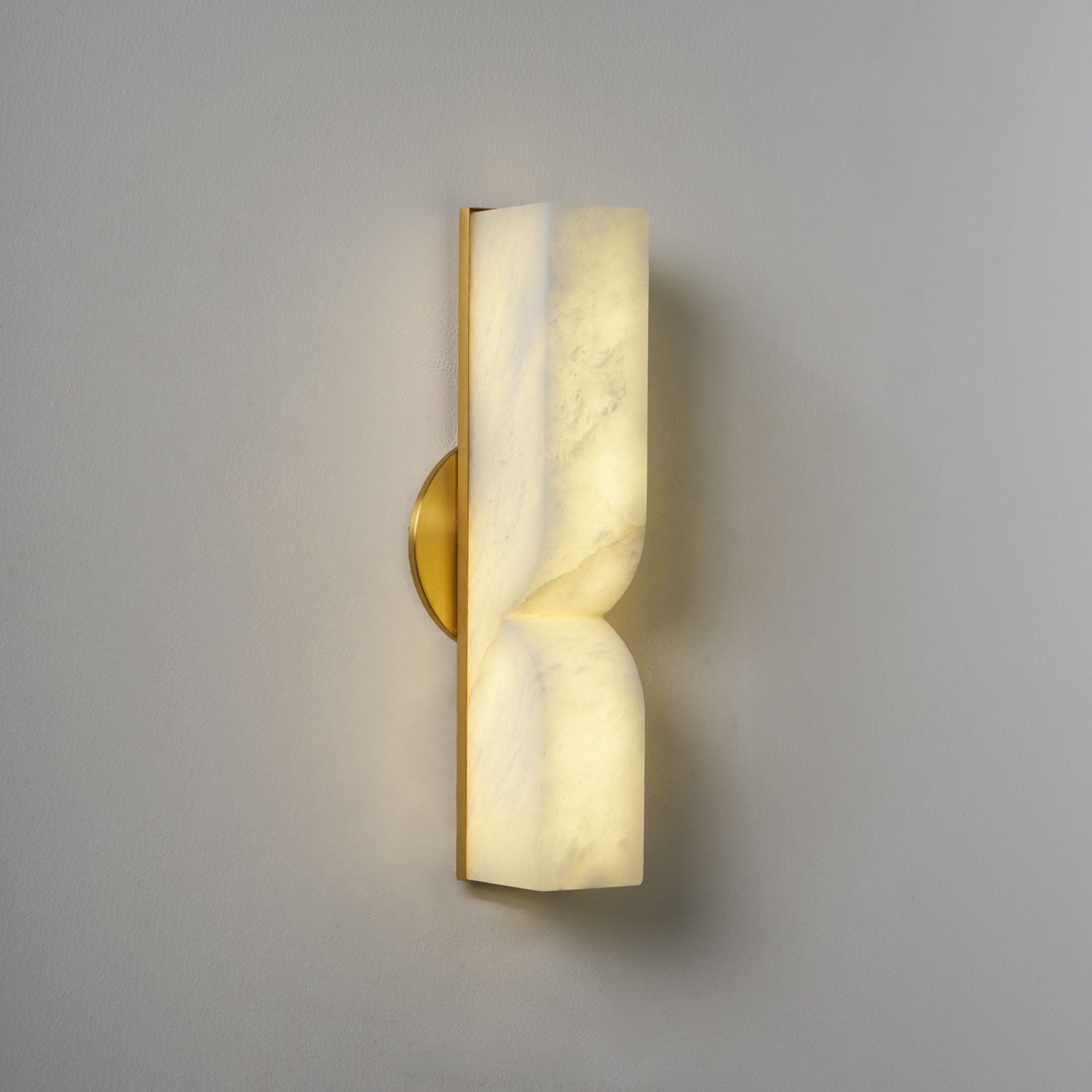 Alabaster Essence Wall Sconce — Carved Stone Wall Light for Bedroom & Hallway
