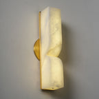 Alabaster Essence Wall Sconce — Carved Stone Wall Light for Bedroom & Hallway