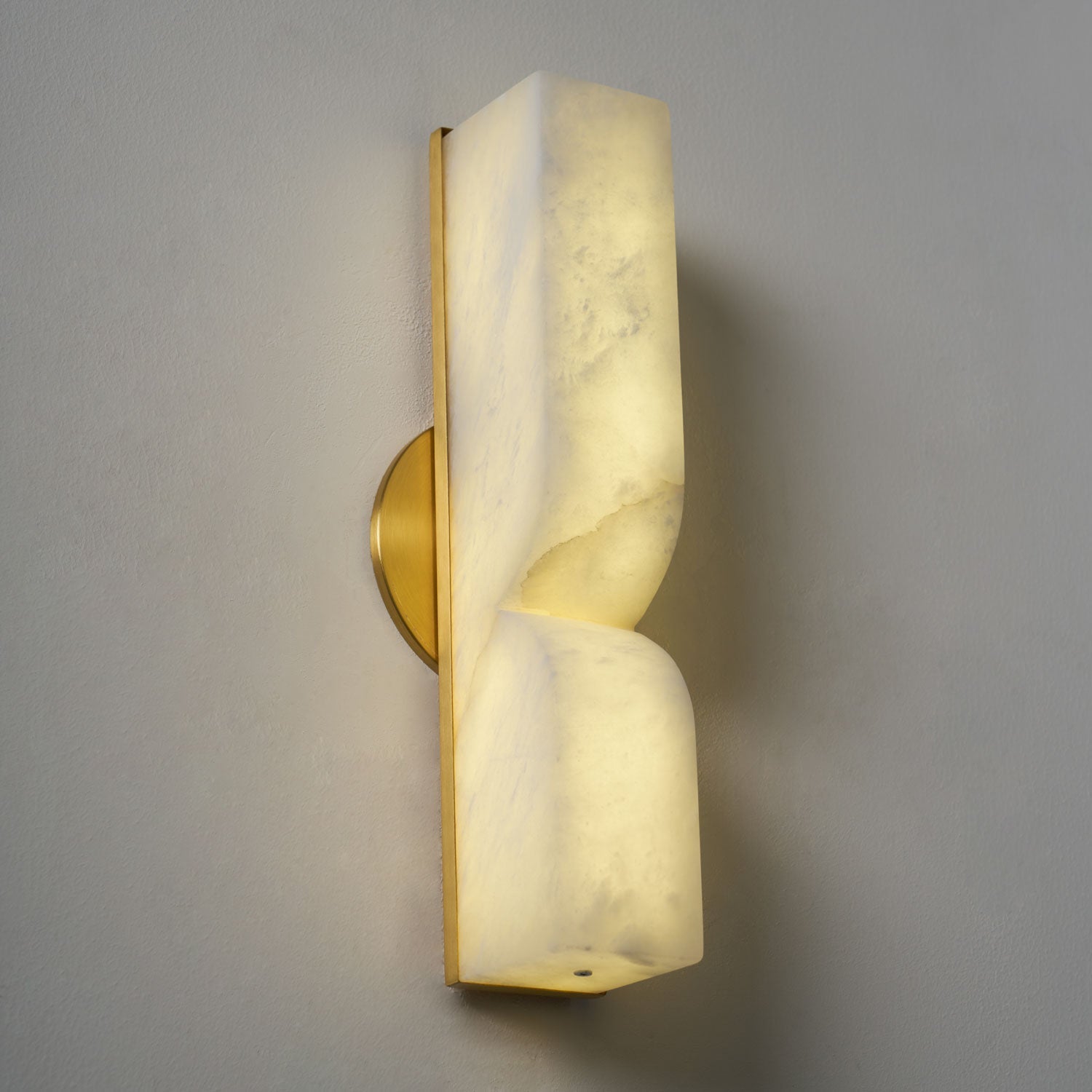 Alabaster Essence Wall Sconce — Carved Stone Wall Light for Bedroom & Hallway