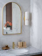 Alabaster Essence Wall Sconce — Carved Stone Wall Light for Bedroom & Hallway