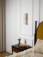 Alabaster Essence Wall Sconce — Carved Stone Wall Light for Bedroom & Hallway