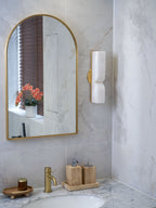 Alabaster Essence Wall Sconce — Carved Stone Wall Light for Bedroom & Hallway
