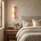 Alabaster Essence Wall Sconce — Carved Stone Wall Light for Bedroom & Hallway