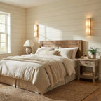 Alabaster Essence Wall Sconce — Carved Stone Wall Light for Bedroom & Hallway